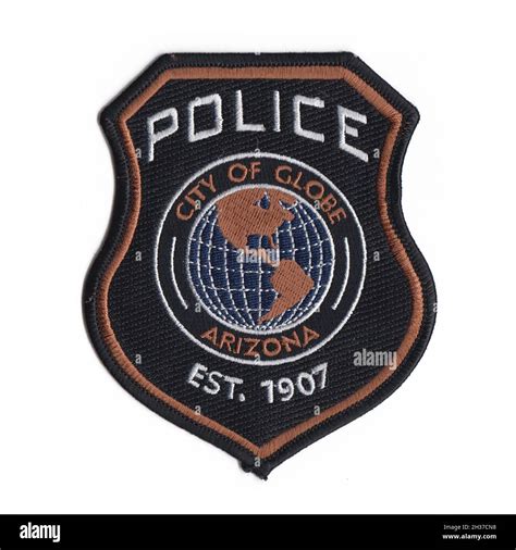 US police department patch isolated with white background Stock Photo ...