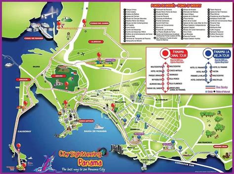 Tourist Map Of Panama City Panama