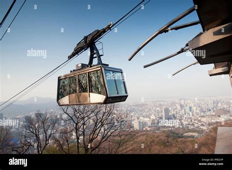 South Korea, Seoul, Namsan, N Seoul Tower (Namsan Tower), cable car ...