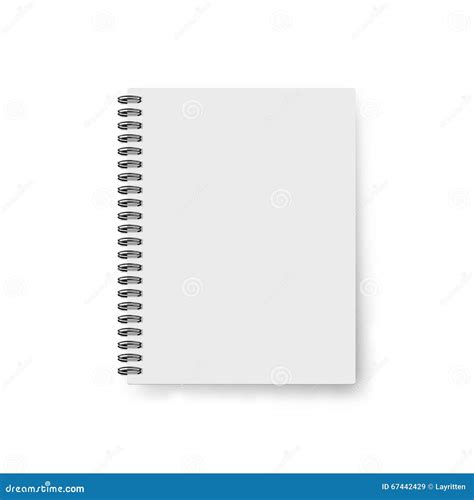 Realistic Notebook Size A4 With Horizontal Line Vector Illustration ...