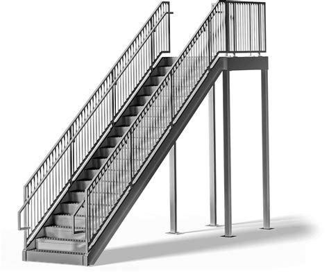 Commercial Stairs - IBC Compliant Premade Staircases, Bolt Together