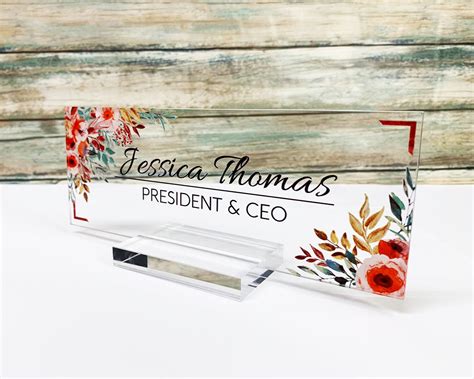 Personalized name plate for desk nameplate sign modern office business ...