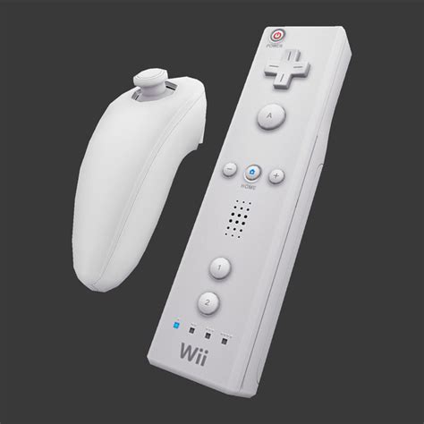 3d wii remote nunchuk model