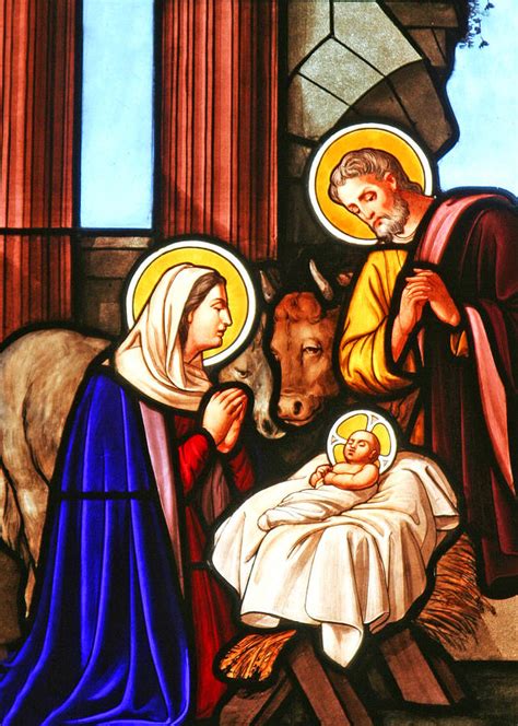 Bethlehem Nativity Scene Painting by Munir Alawi