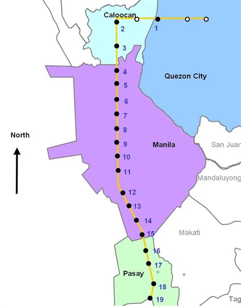 Lrt 1 stations map - Lrt line 1 stations map (Philippines)