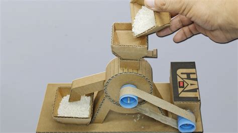 How to Make Mini Flour Mill From Cardboard at Home - DIY Flour Machine ...