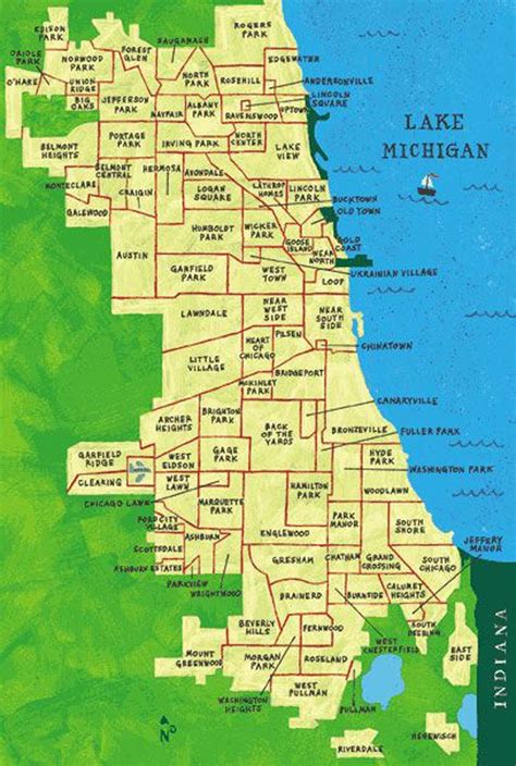 Chicago Neighborhoods map | Chicago neighborhoods, Chicago ...