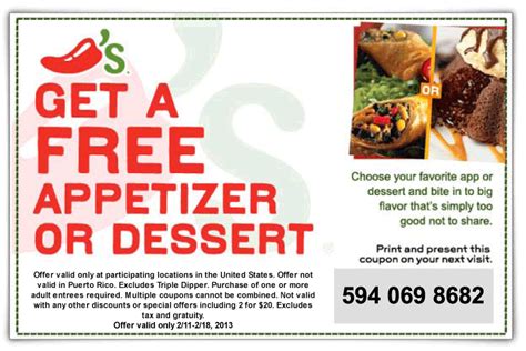 Chilis Food Coupon Free | Printable Coupons Online