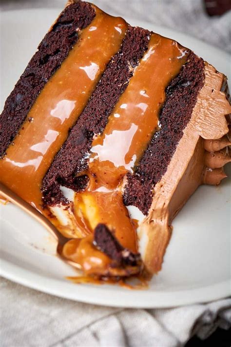 Chocolate Caramel Cake- NO butter or eggs! - The Big Man's World