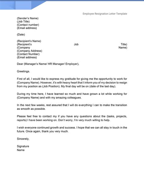 resignation letter template resignation letter resignation template - Keski