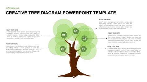 Creative Tree Diagram Template for PowerPoint Presentation