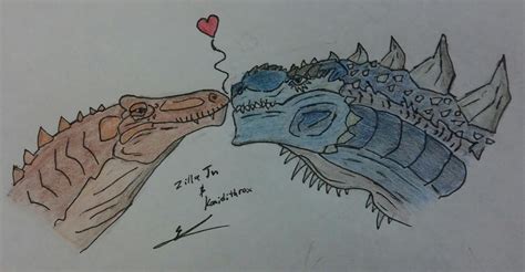 Zilla Jr. x Komodithrax by Aegyptiacus on DeviantArt