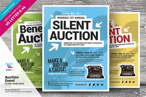 Silent Auction Flyer Template | Flyer Template