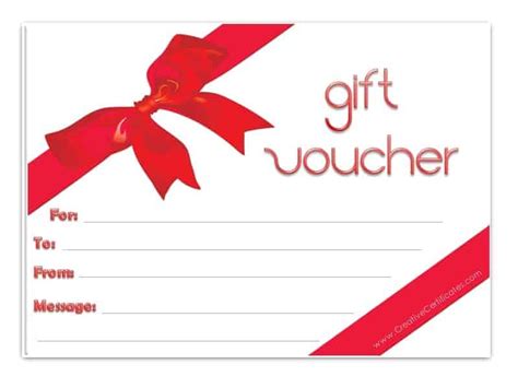 Printable Gift Voucher Template Free - Free Templates Printable