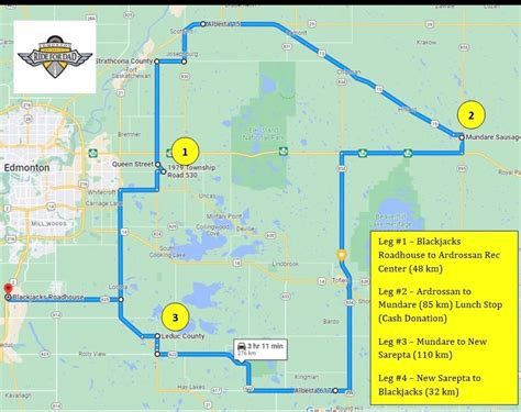 Edmonton Route 2023 - Ride For Dad