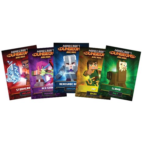 Minecraft Dungeons Arcade Collectible Cards