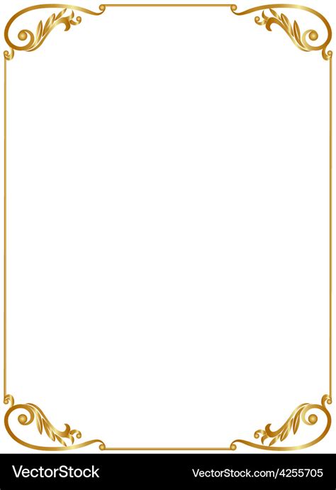 Gold frame Royalty Free Vector Image - VectorStock