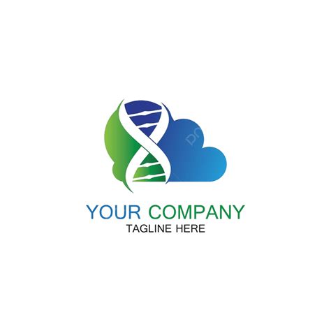 Dna Cloud Logo Vektor Desain Template Vektor Konsep Kehidupan ...