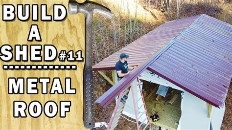 Metal Roof Installation for a Shed - YouTube