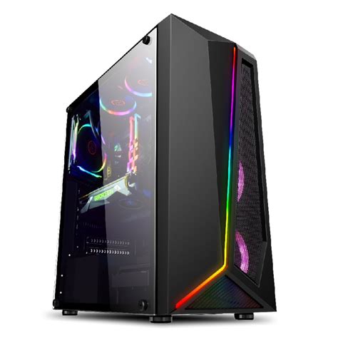 Pc Empty Case Atx Pc Case Pc Case for Gaming Rgb Standard ATX ITX/M-ATX ...