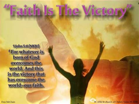 PPT - “Faith Is The Victory” PowerPoint Presentation, free download ...