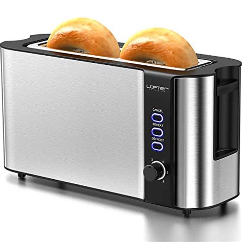 Lofter Long Slot Toaster, 2 Slice Toaster Best Rated Prime with Warming ...