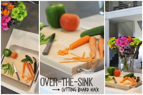 Over-the-Sink IKEA Cutting Board Hack - Sugar Bee Crafts