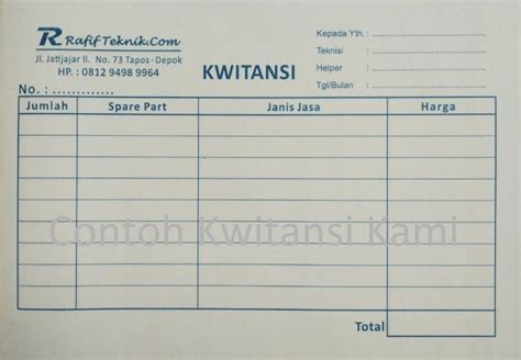 Contoh Kwitansi Elektronik