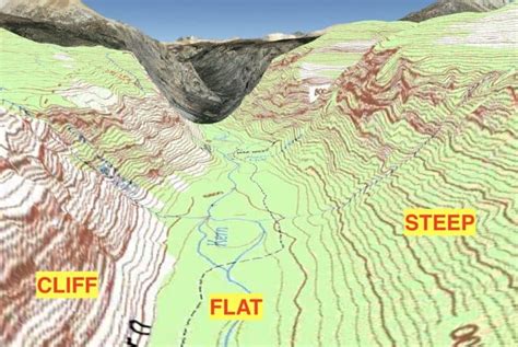 Cliff On A Topographic Map - Deeann Geraldine