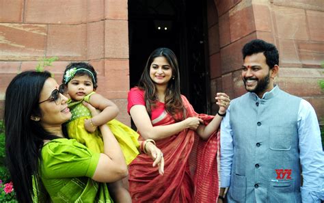 New Delhi: TMC MP Mahua Moitra interacts with TDP MP Rammohan Naidu ...