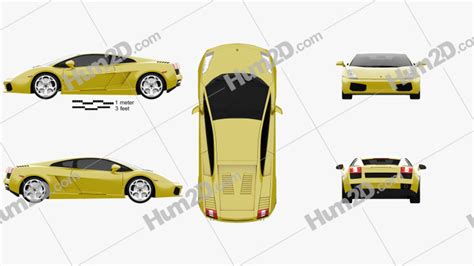 Lamborghini Gallardo 2003 Blueprint in PNG - Download Vehicles Clip Art ...