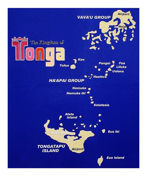 Detailed travel map of Tonga | Tonga | Oceania | Mapsland | Maps of the ...