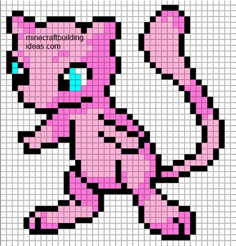 Minecraft Pixel Art Templates: Mew | Minecraft pixel art, Pixel art ...