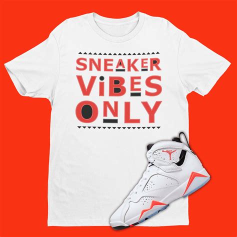 Air Jordan 7 White Infrared Matching Shirt And Jordan Outfits | SNKADX