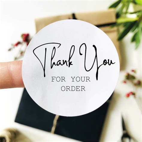 35x Thank You for Your Order Sticker Simple Thank You for - Etsy