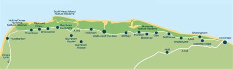 Map Of North Norfolk Coast - Terminal Map