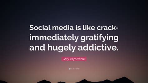 Gary Vaynerchuk Quote: “Social media is like crack-immediately ...