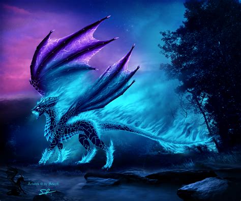 Blue Fire by Selianth on DeviantArt | Mythical creatures art, Fantasy ...