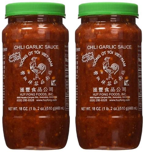 Huy Fong Fresh Chili Garlic Sauce 36 oz (Pack of 2), garlic 1.12 Pound ...