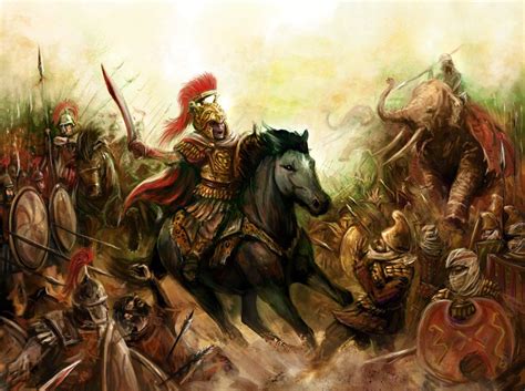 Alexander charging the persians | Ancient, Battle of gaugamela ...