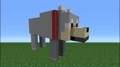 Minecraft Tutorial: How To Make A Wolf Statue - YouTube