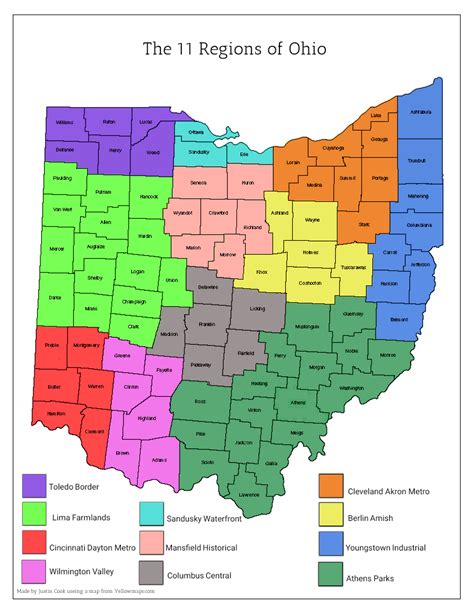 My Map of Ohio's different regions 2.0. Please give feedback. : r/Ohio