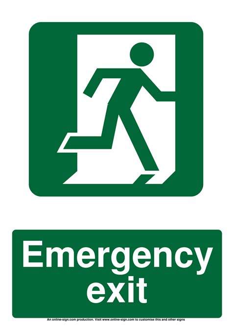 Emergency Exit Signs | Poster Template