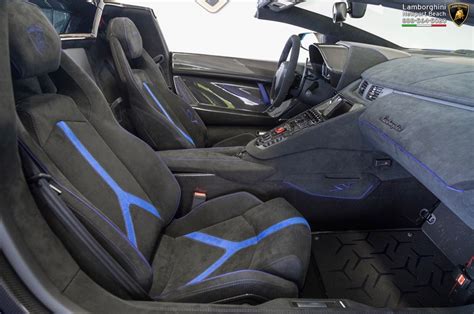 Interior of the Lamborghini Aventador Super Veloce Roadster painted in ...