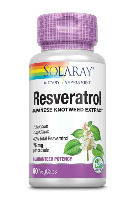 Resveratrol, Japanese Knotweed Extract, 75mg, 60ct – Mother's Cupboard ...