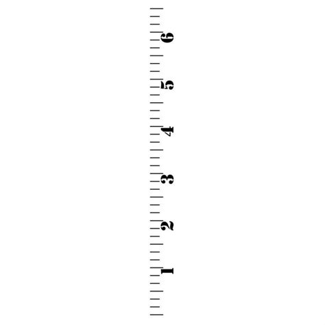 Growth Chart Ruler Clipart - Printable Ruler Actual Size