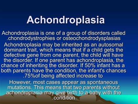 PPT - Achondroplasia PowerPoint Presentation, free download - ID:6540758