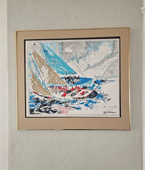 1964 Hand Signed Leroy Neiman Americas Cup 19th Challenge Serigraph ...