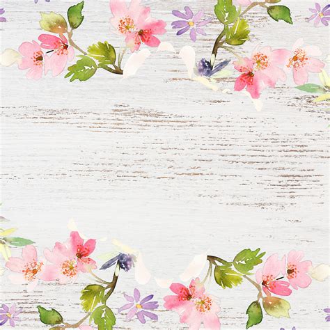 Delightful Distressed Floral Digital Paper - Free Pretty Things For You