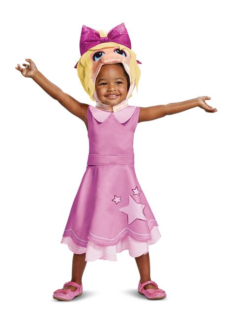 The Muppet Babies Miss Piggy Toddler Girls Costume - Cosplay Costumes